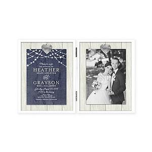 Grasslands Road 5-Inch x 7-Inch Double Opening Hinged Photo Frame in White