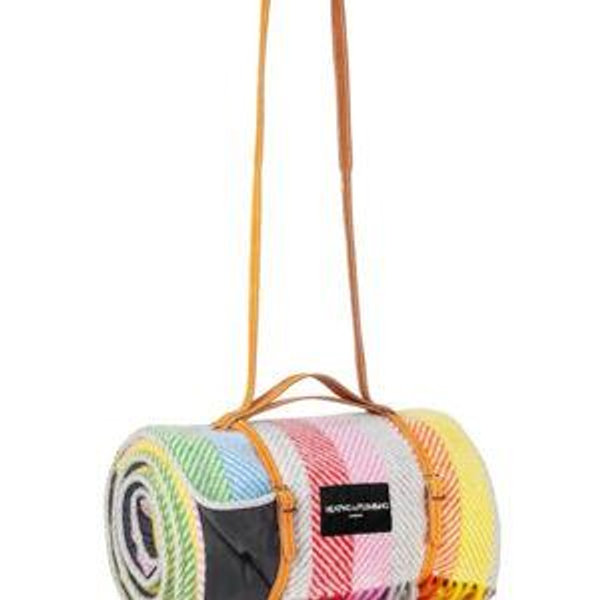 Pure new wool picnic blanket - Rainbow - Orange Long