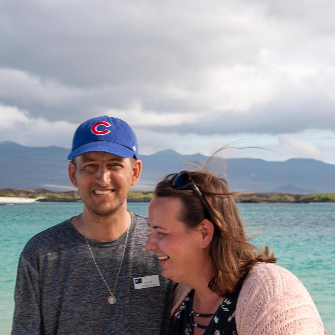 Another in the Galapagos. Bill likes to tickle me right before someone snaps a picture.
