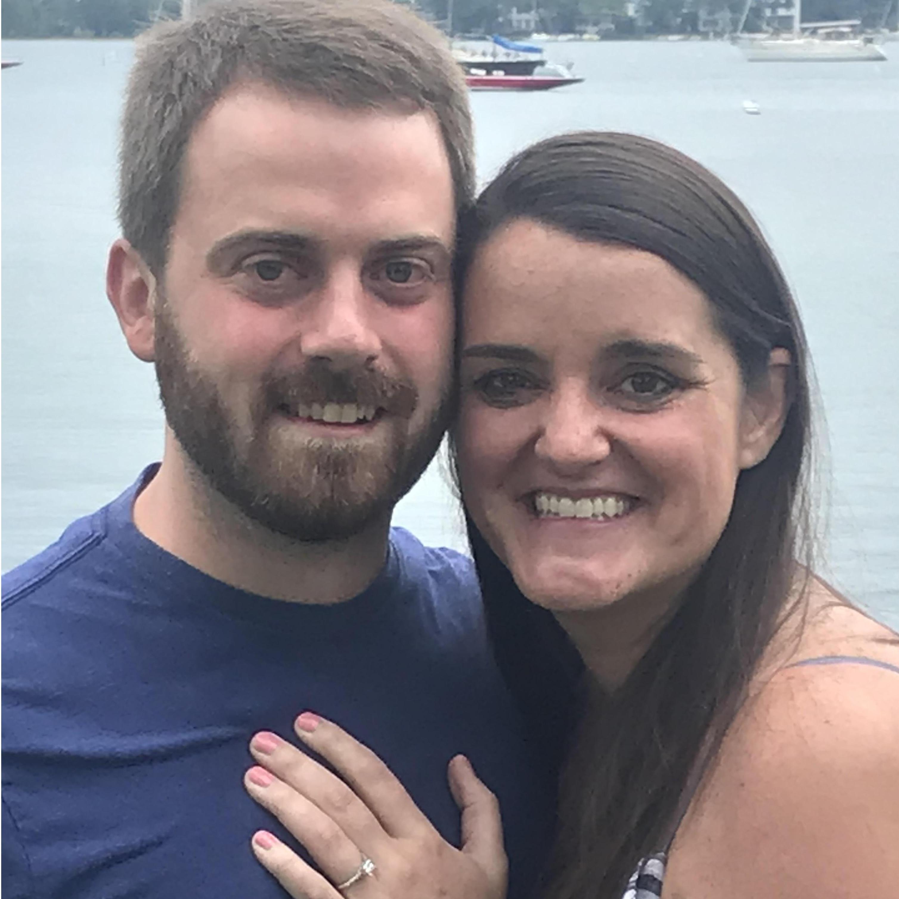5 minutes after we we're engaged!!