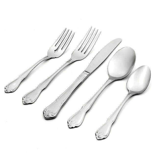 True Rose 45 Piece Everyday Flatware Set, Service for 8