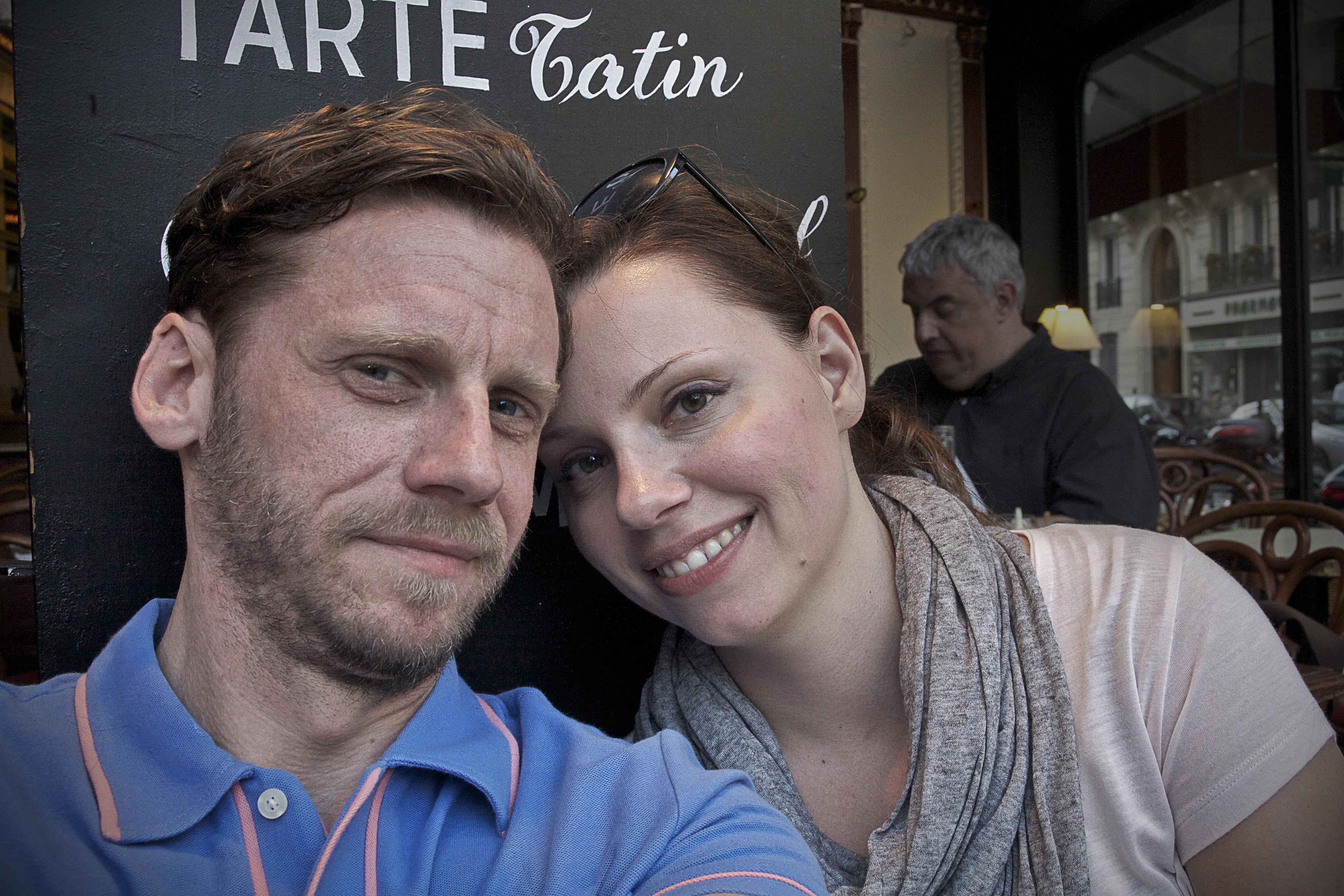 in a Parisian cafe