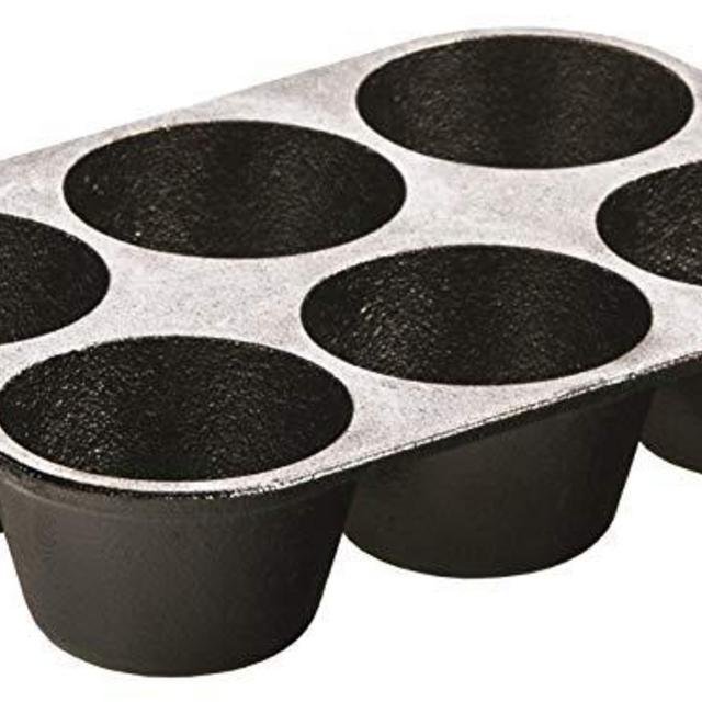 Lodge L5P3 Cast Iron Cookware Mini Muffin/Cornbread Pan, Pre-Seasoned