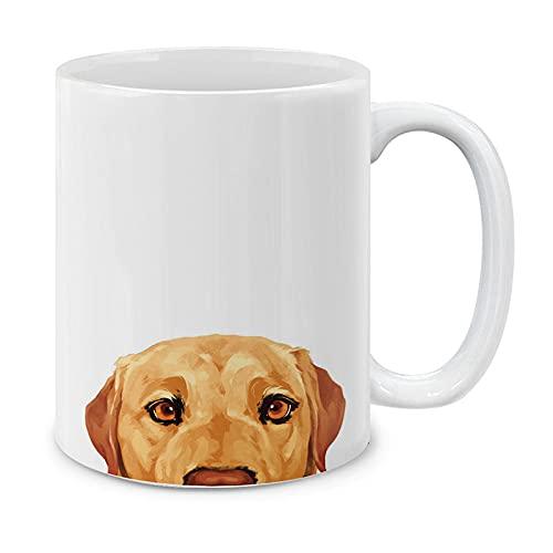 MUGBREW Yellow Labrador Retriever Dog Ceramic Coffee Mug Tea Cup, 11 OZ