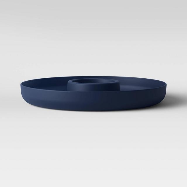 13" Plastic Chip and Dip Serving Tray Dark Blue - Room Essentials™