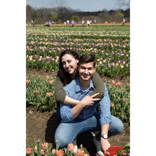 Photos in the tulips