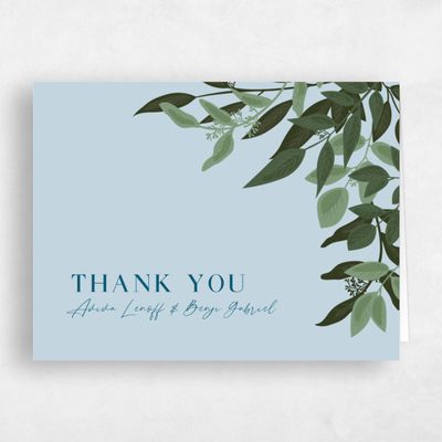 Light Blue Wedding Thank You - Summerlin Corner