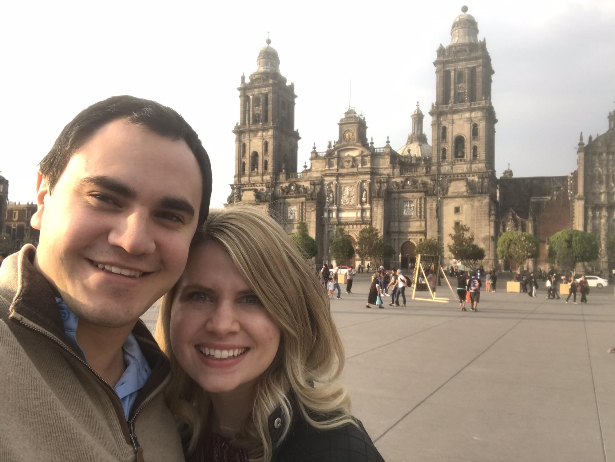 Valentines Day in the Zocalo in Mexico City