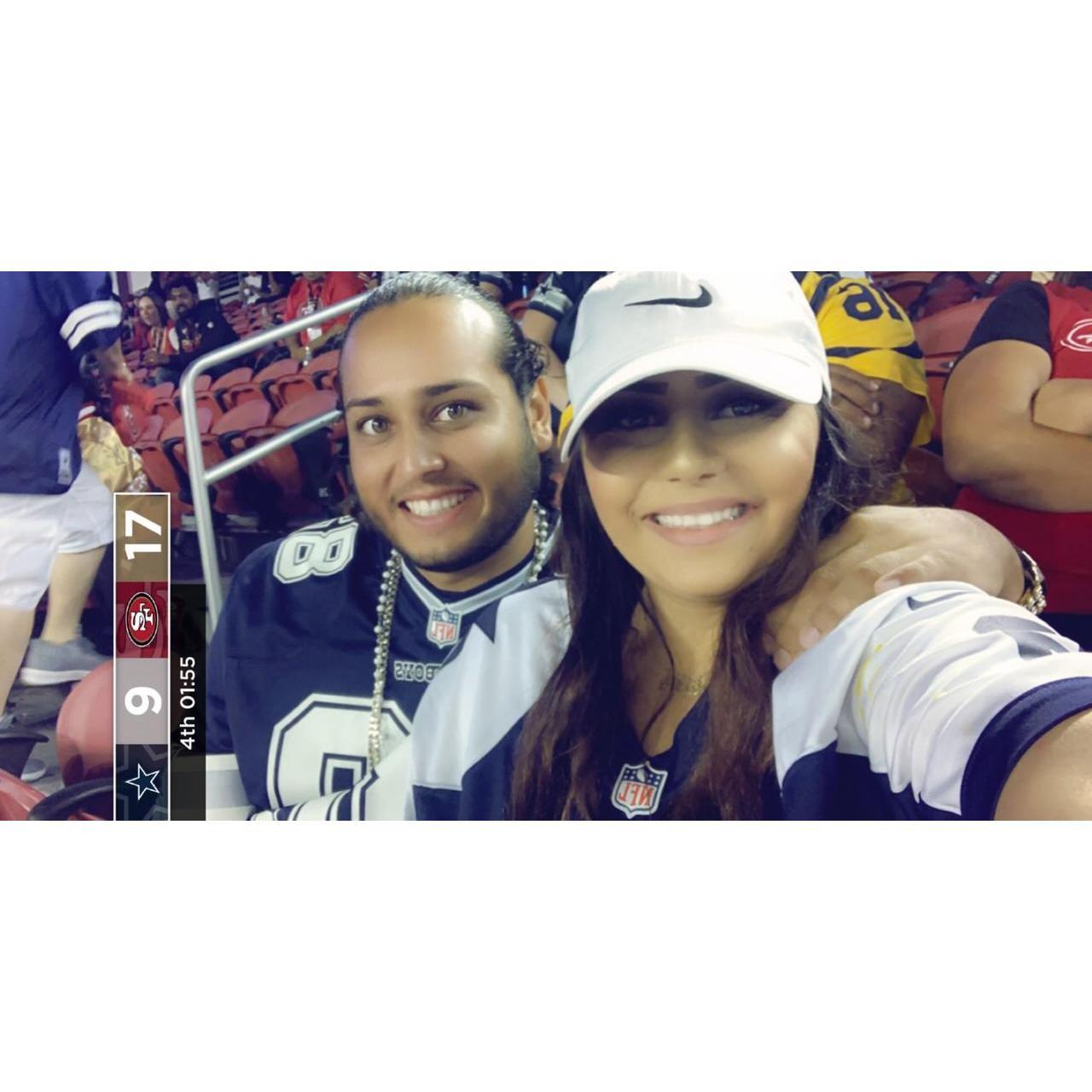Our first Cowboys game together.
