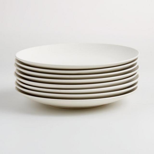 Craft Linen Cream Coupe Dinner Plates, Set of 8