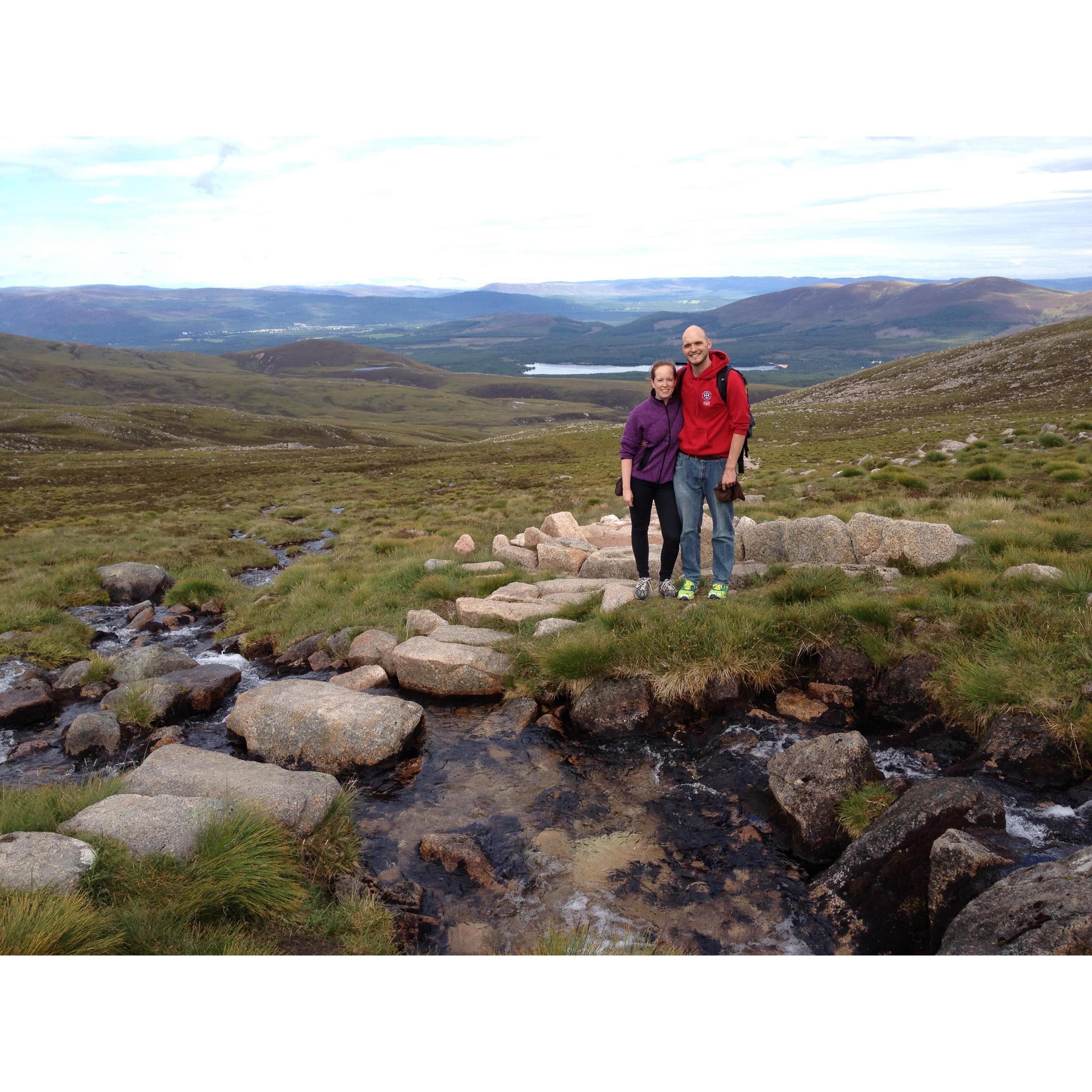 Climbing part of the Cairngorm Mountains in Scotland, August 2015.