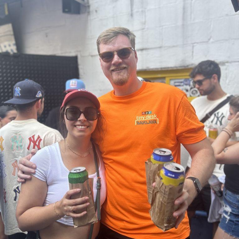 Phillie's game in the Bronx, had to let everyone know he's a Met's fan