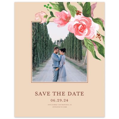 Beige Wedding Digital Save the Date - Brookstone Photo