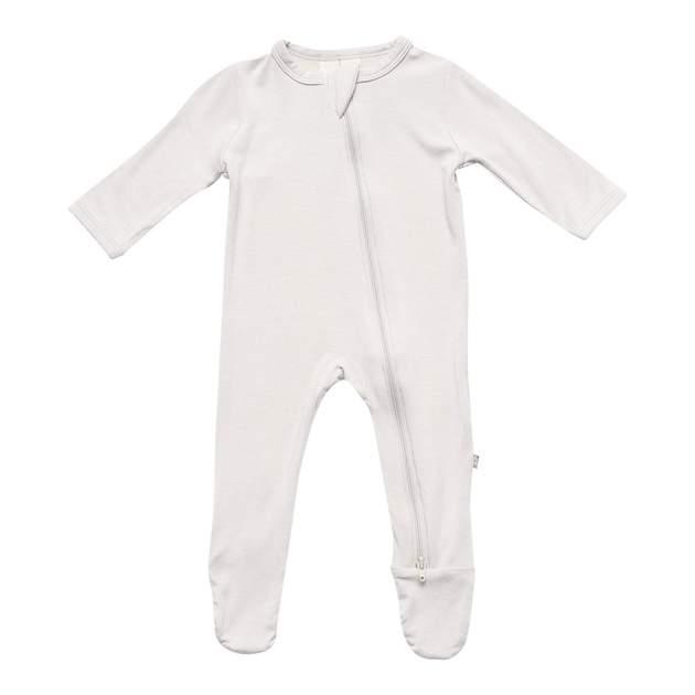 Zippered Footie in Oat 0-3M