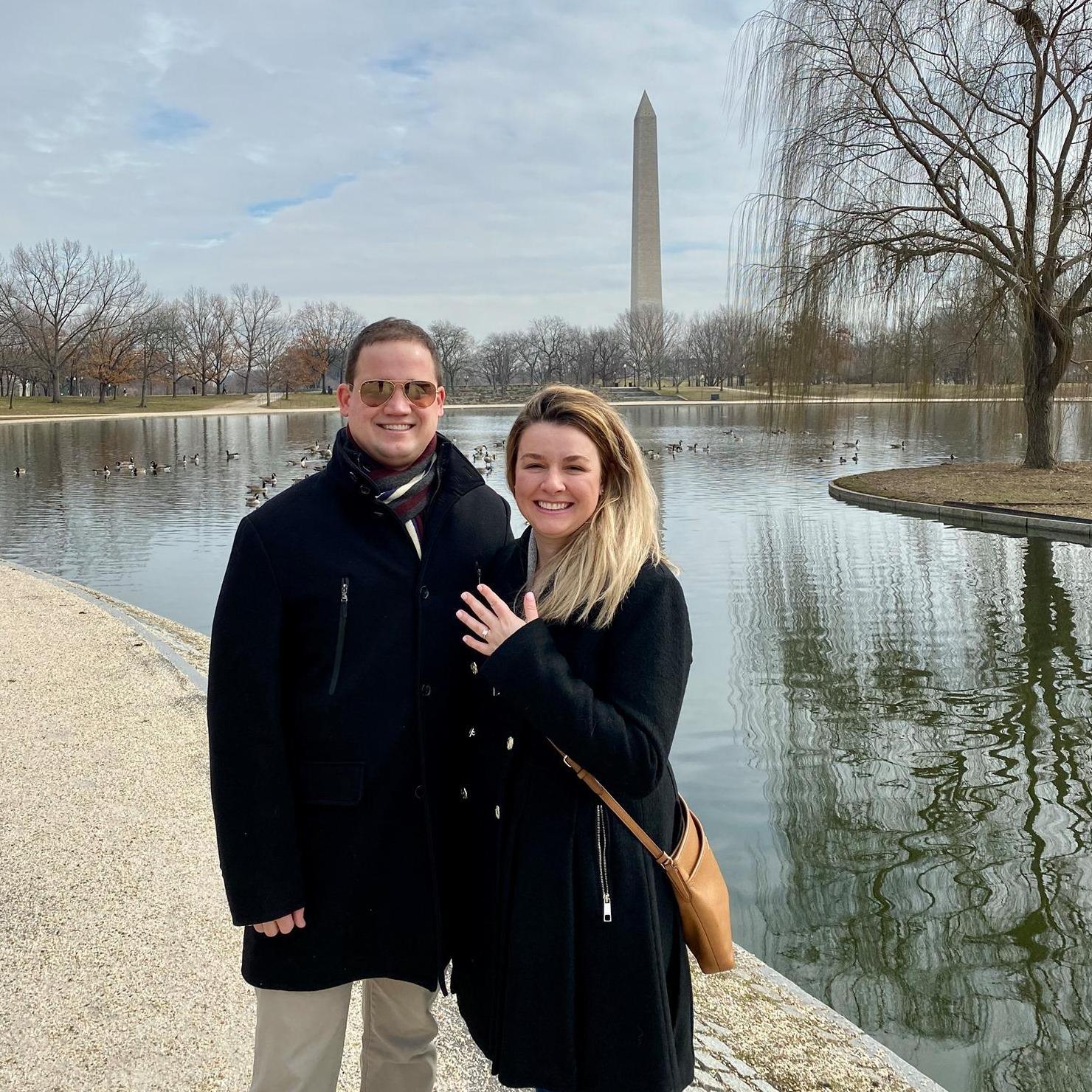Engagement at Constitution Gardens in Washington, D.C. on 2/1/2020.