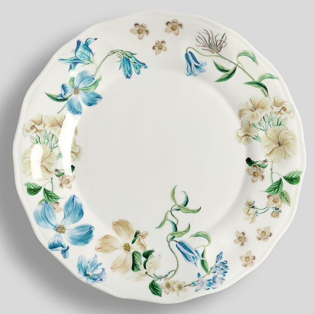 Monique Lhuillier Summer Blossom Outdoor Melamine Dinner Plates, Set of 4