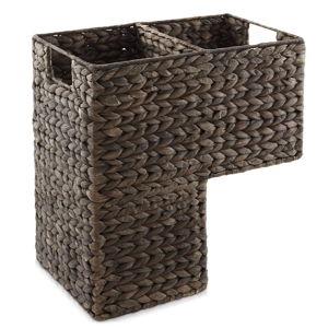 Casafield Stair Step Basket with Handles, Espresso Dark Brown