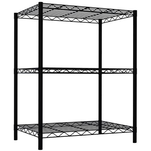 Home Basics 13.75-in D x 21-in W x 32-in H 3-Tier Wire Utility Shelving Unit