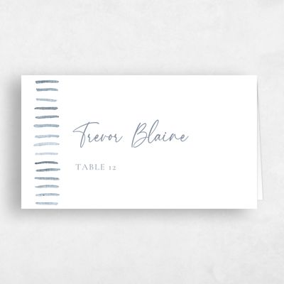 White Wedding Place Card - Lund