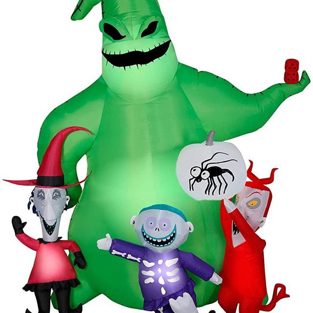 Gemmy Halloween Inflatable 7' Oogie Boogie Nightmare Before Christmas Scene | Airblown Inflatable