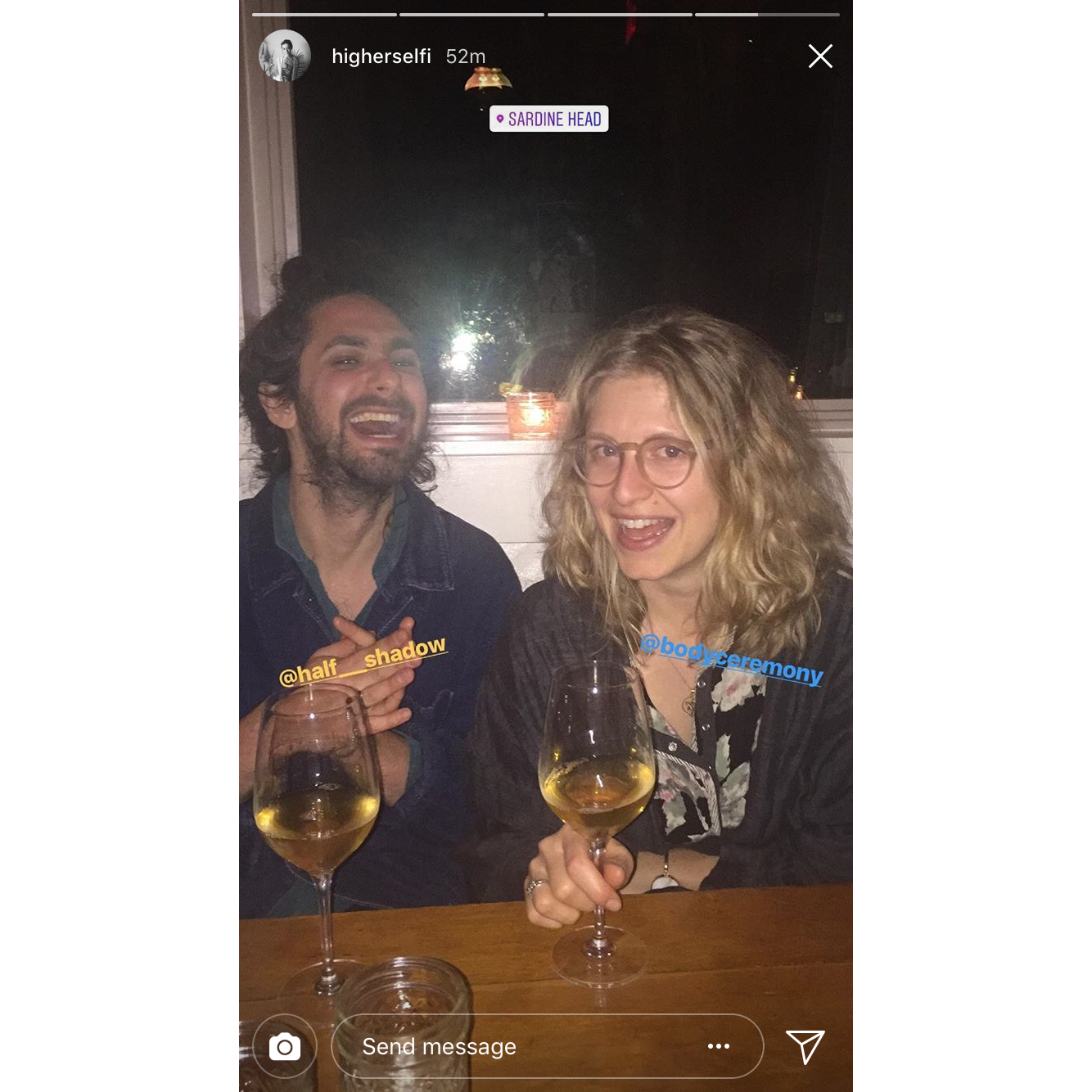 Loving our wine.