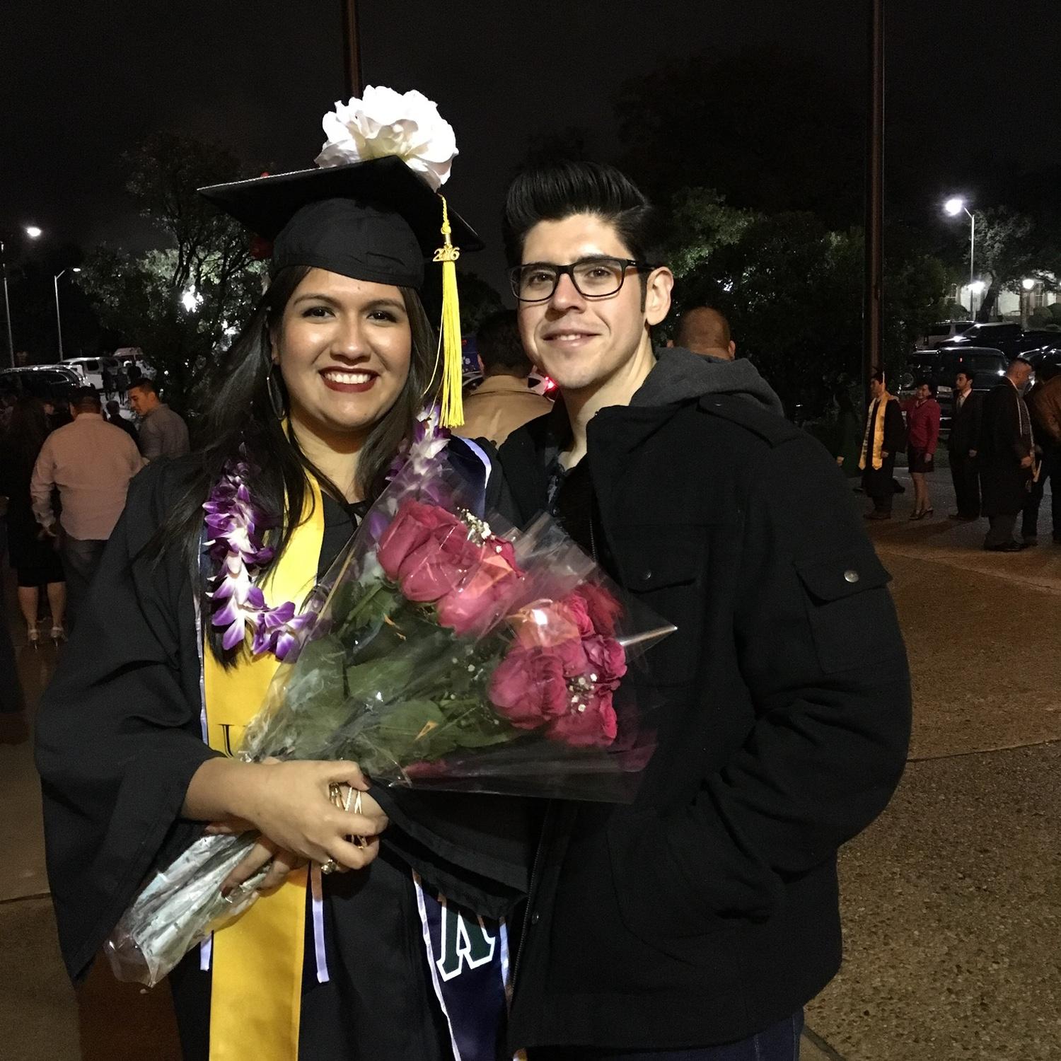 Amanda’s college graduation in December of 2016