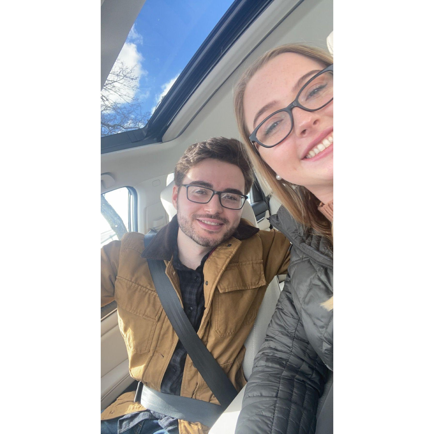 Our first picture together, taken on our second date