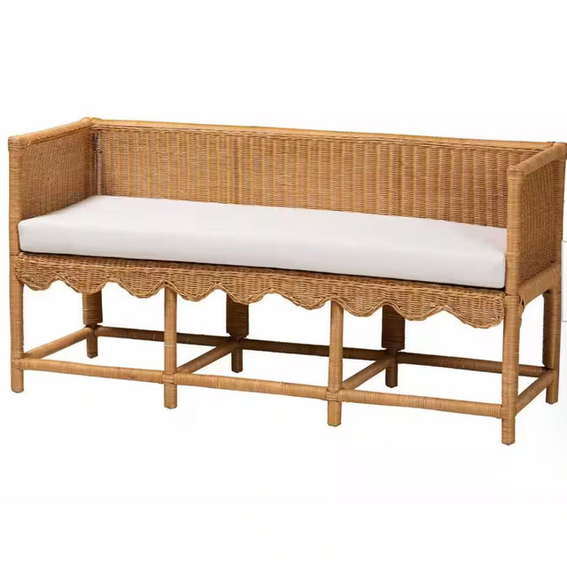 Outdoor Scalloped Bench