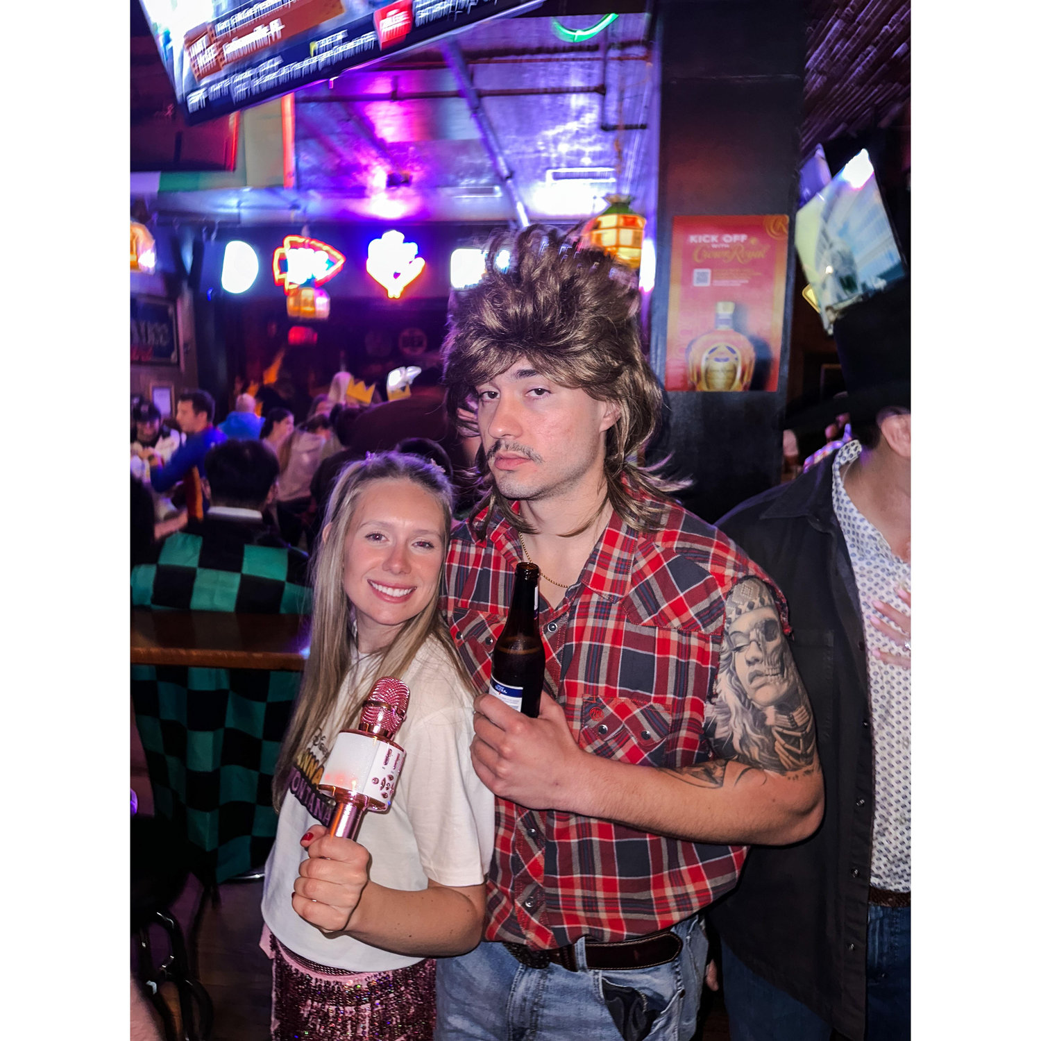 Halloween of 2023, dressed up as Hannah Montana and Billy Rae Cyrus.