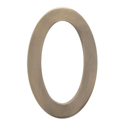 Architectural Mailboxes 5" House Number 0 - Antique Brass