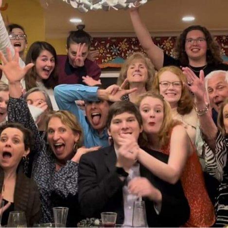 At our engagement party