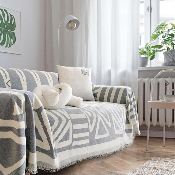 Pet Couch Cover - Rustic Bohemian Grey
