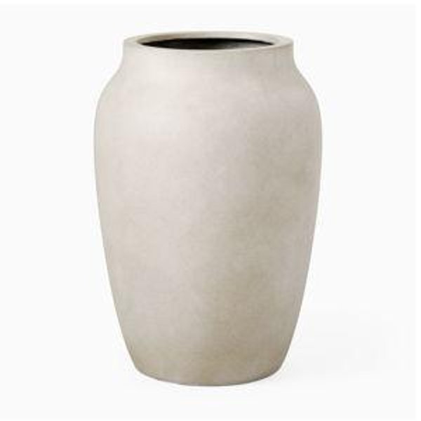 Ronan Ficonstone Indoor/Outdoor Planters (Standard Entry - 20"D x 29"H) - Alabaster