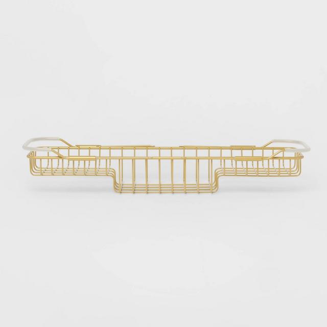 Metal Bathtub Tray Brass - Room Essentials™