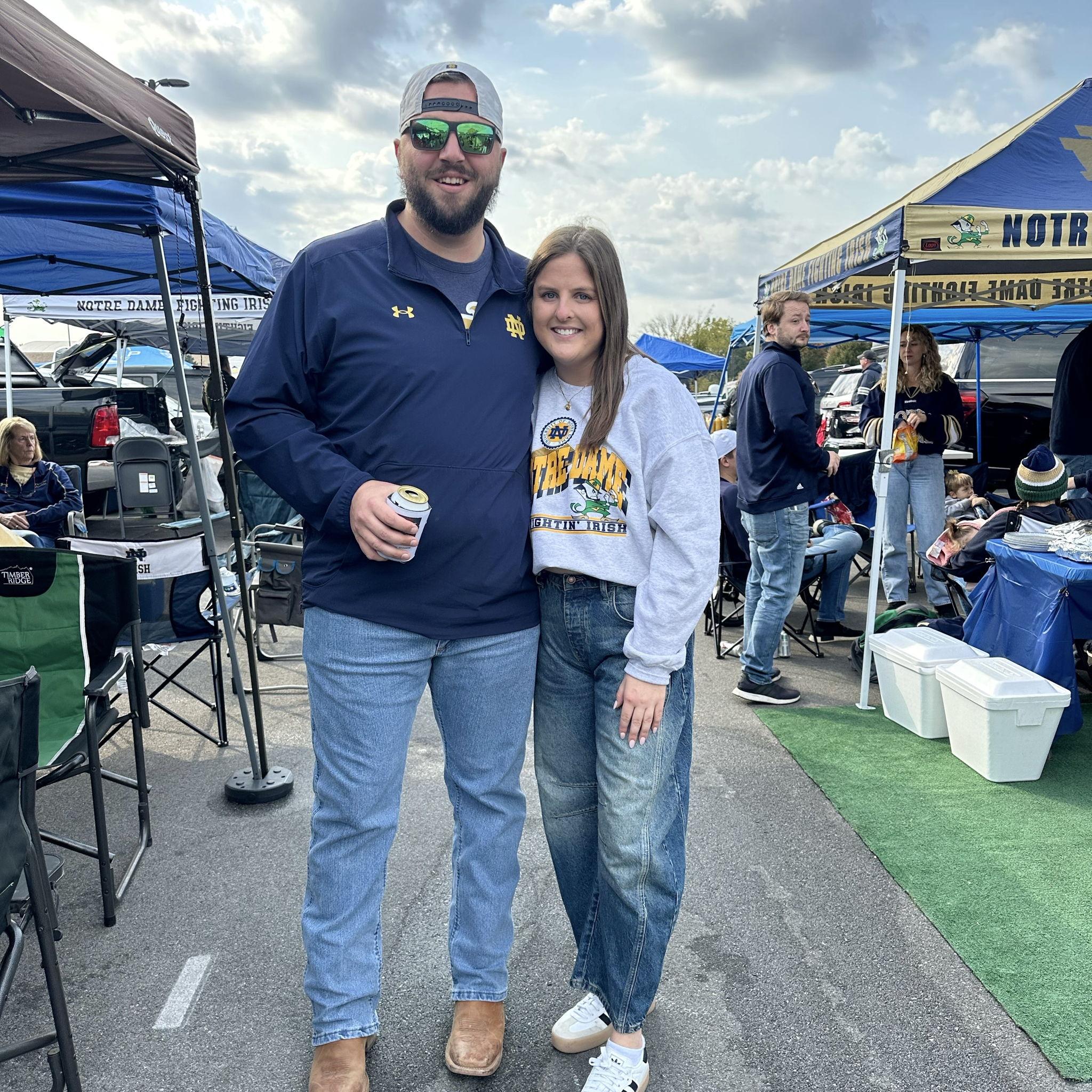 Hannah's first Notre Dame tailgate! Go Irish!!