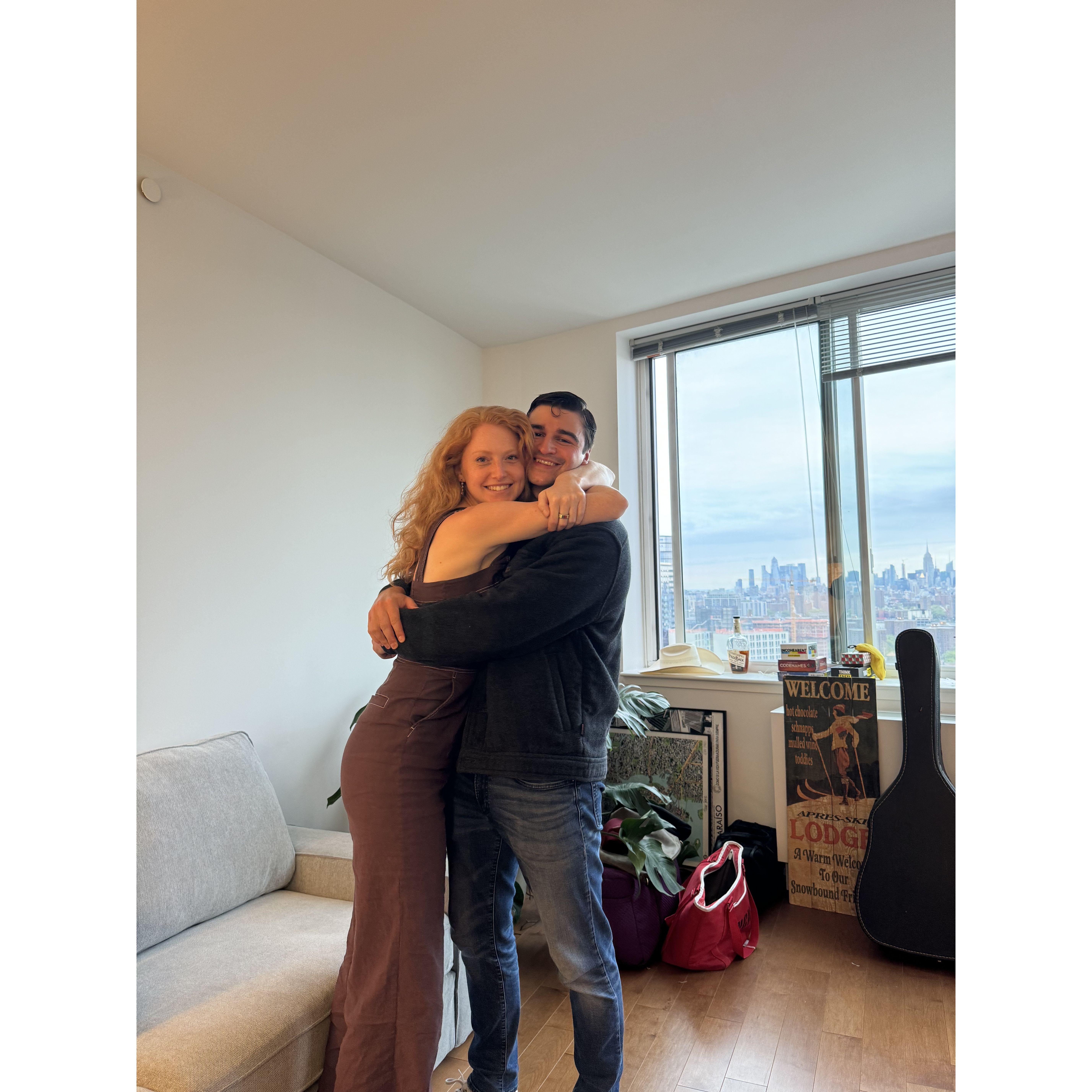 The day we moved into our apartment in Fort Greene in Brooklyn, NY. 
May 5, 2024