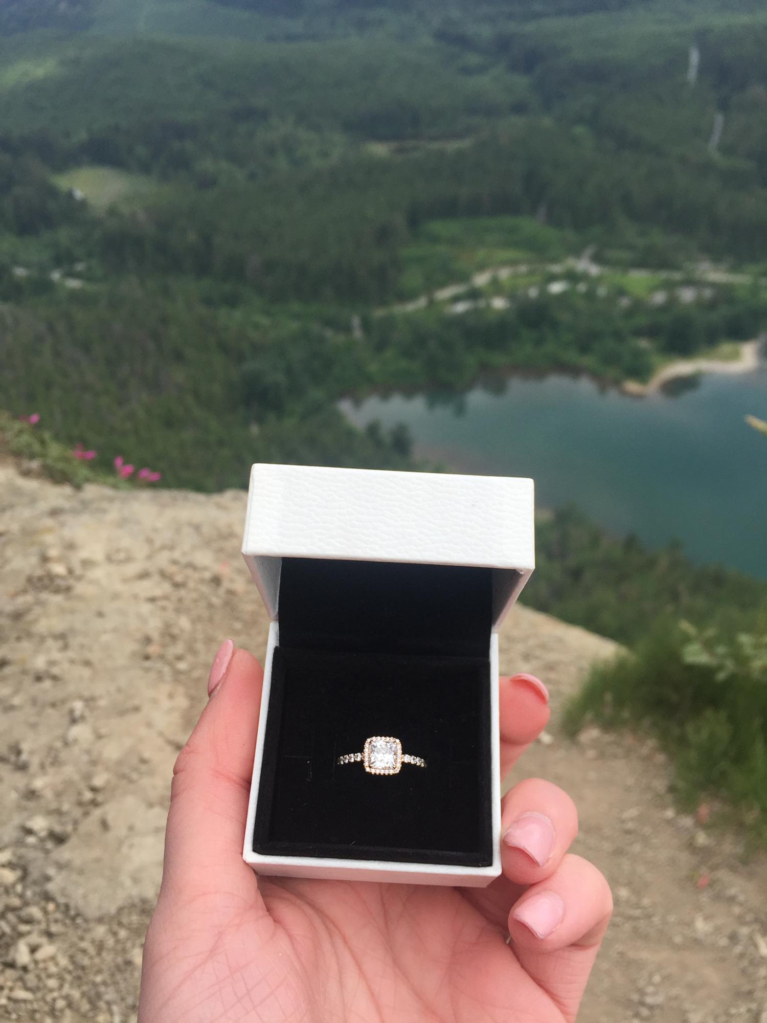 Promise ring given at the same spot I eventually got engaged later at 💕