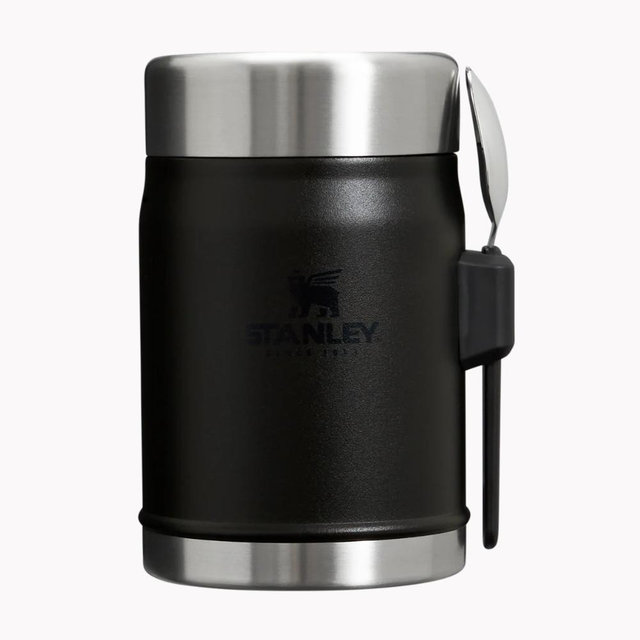 Classic Legendary Food Jar + Spork | 14 OZ | Color Black