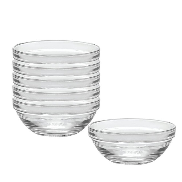 Duralex Made In France Lys 4-3/4-Inch Stackable Clear Bowl, Set of 6