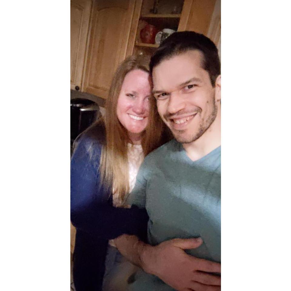 Our first date night out and possibly our first selfie.