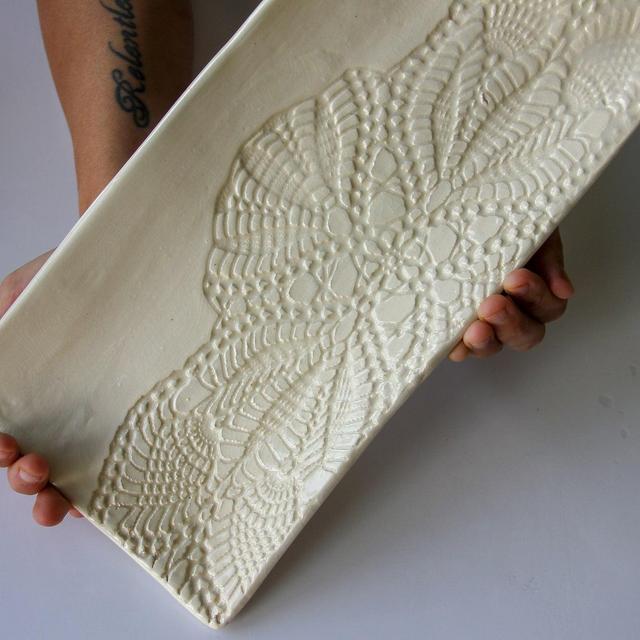 Large Rectangular Ceramic Dish,...