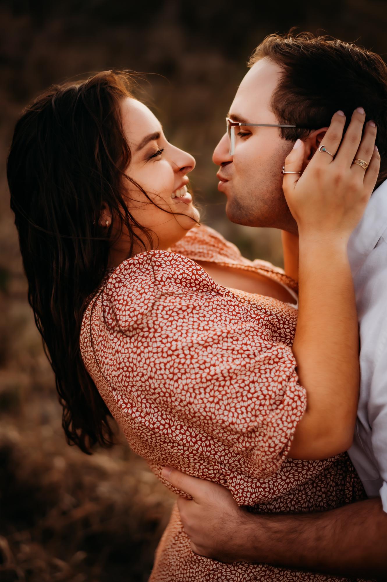 Engagement pictures at Fort Story Beach.