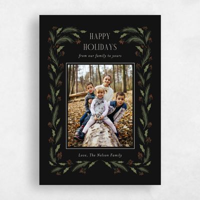 Black Holiday Card - Firwood