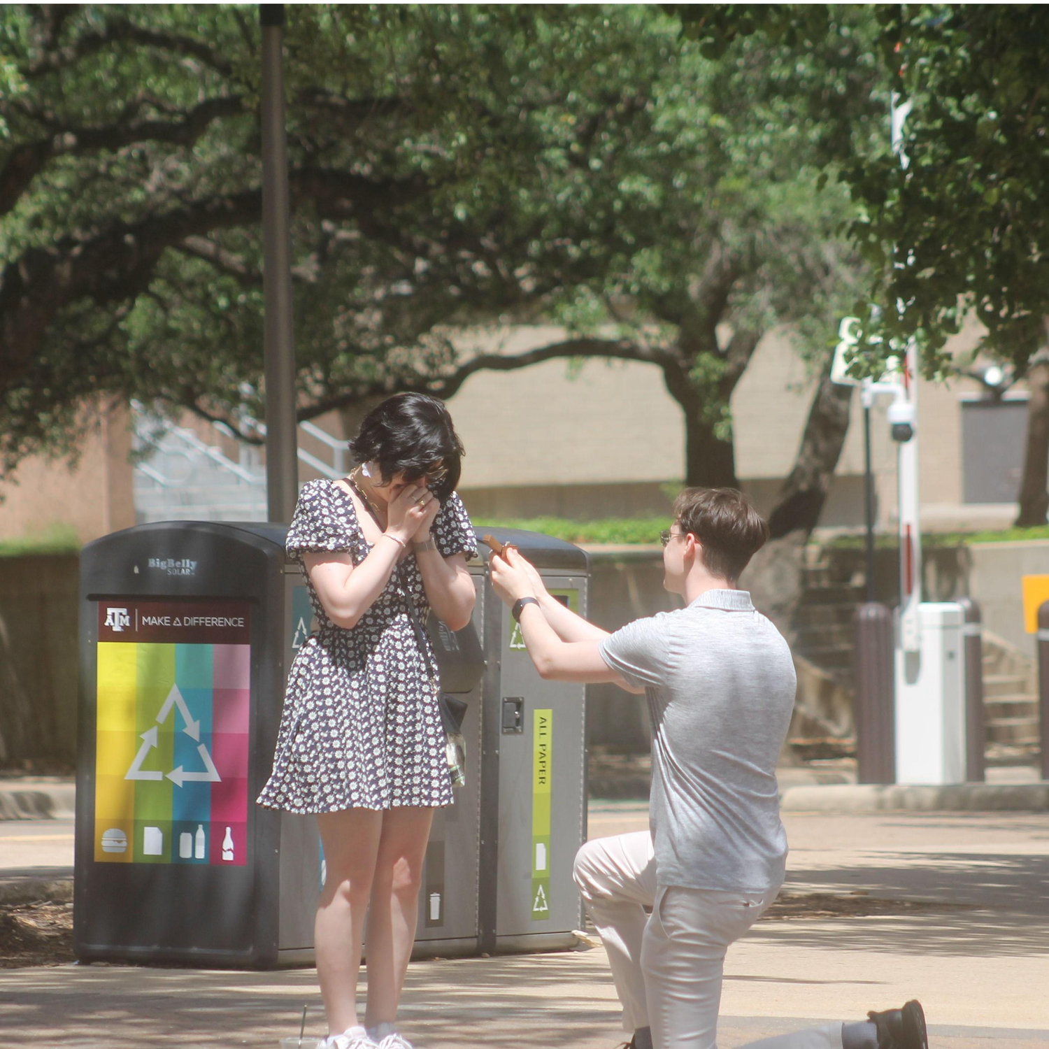 You may or may not know, but the place Ben got down on one knee was where he had first gathered the courage to ask Grace on a date!