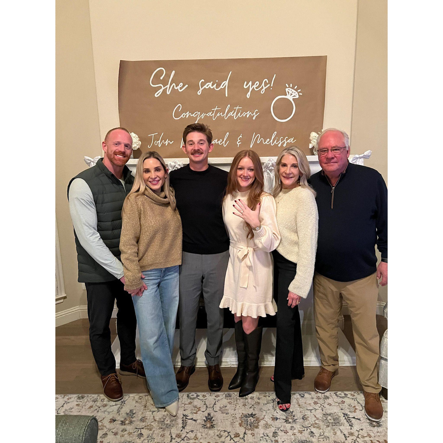 John Michael's family: Joel & Elizabeth Campbell and Jennifer & Steve Lanham