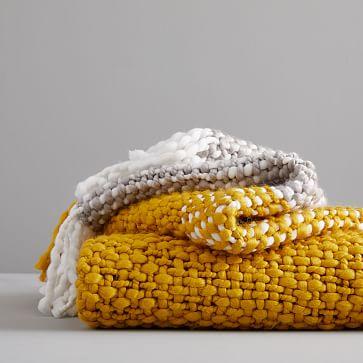 Color Block Basketweave Throw