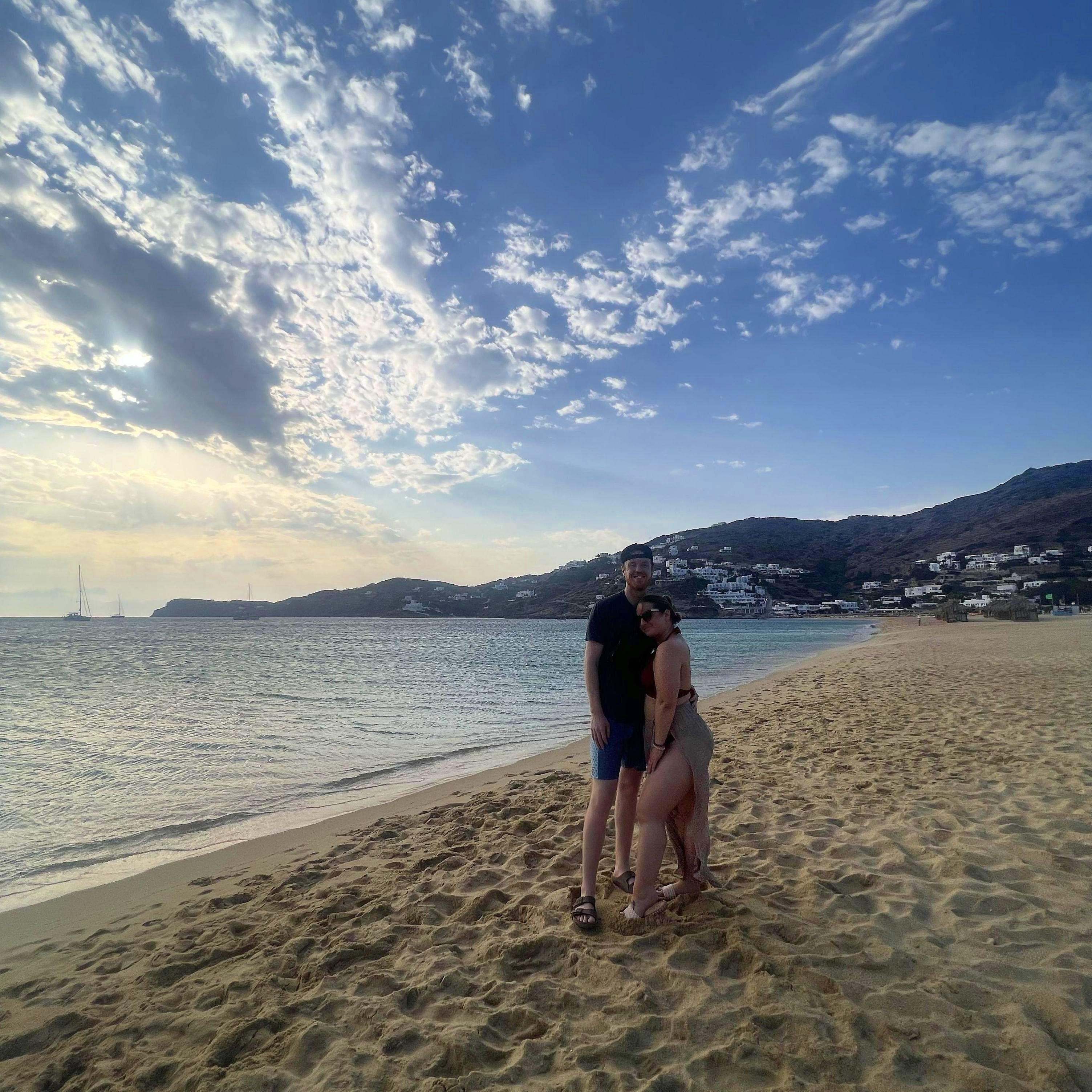 Our first international trip, in Ios, Greece!