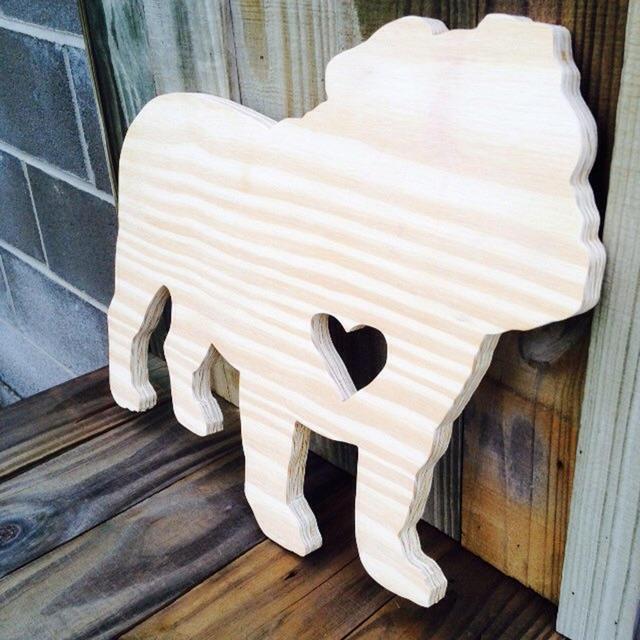 Wooden sign, english bulldog wall hanging, wooden sign,wall decor