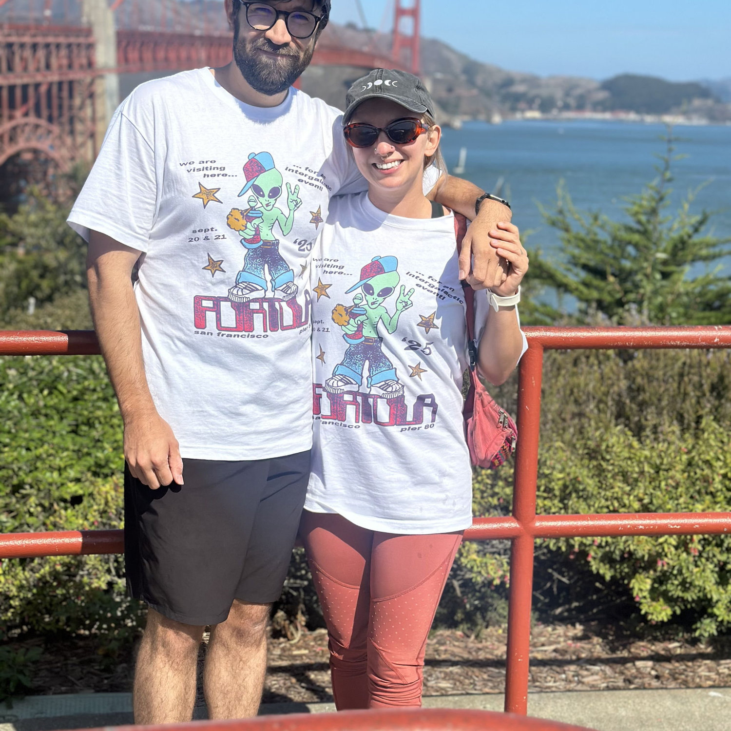 we ran across the Golden Gate bridge!