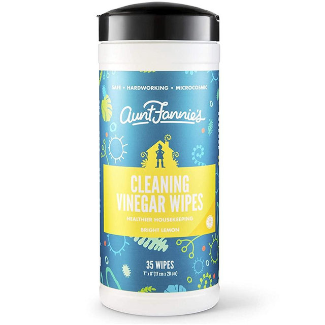 Aunt Fannie's Vinegar Cleaning Wipes, 35 Count (Bright Lemon, Single Pack)